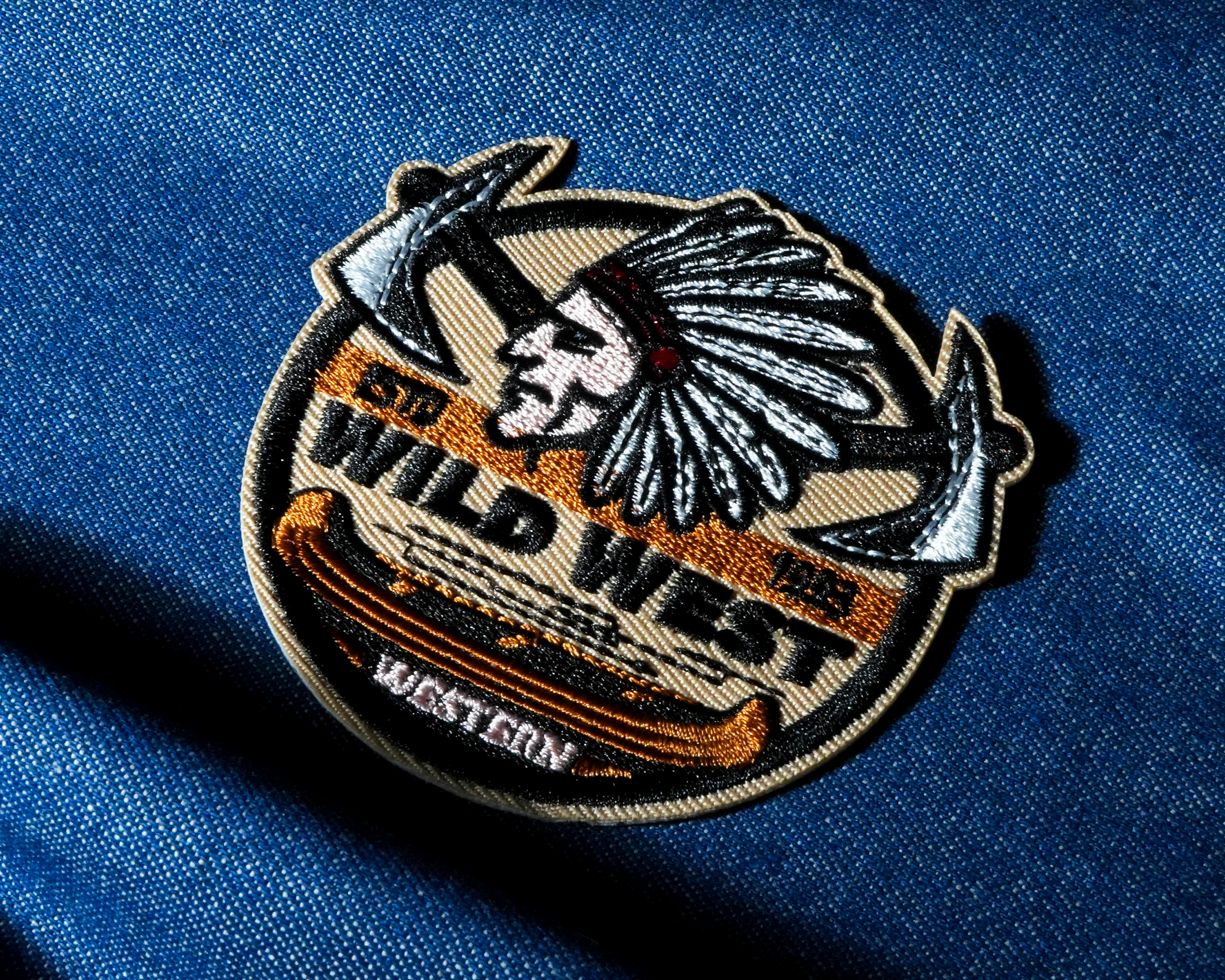 Wild West Indian Hatchet Patch Iron On (7x 7cm) Secondary image