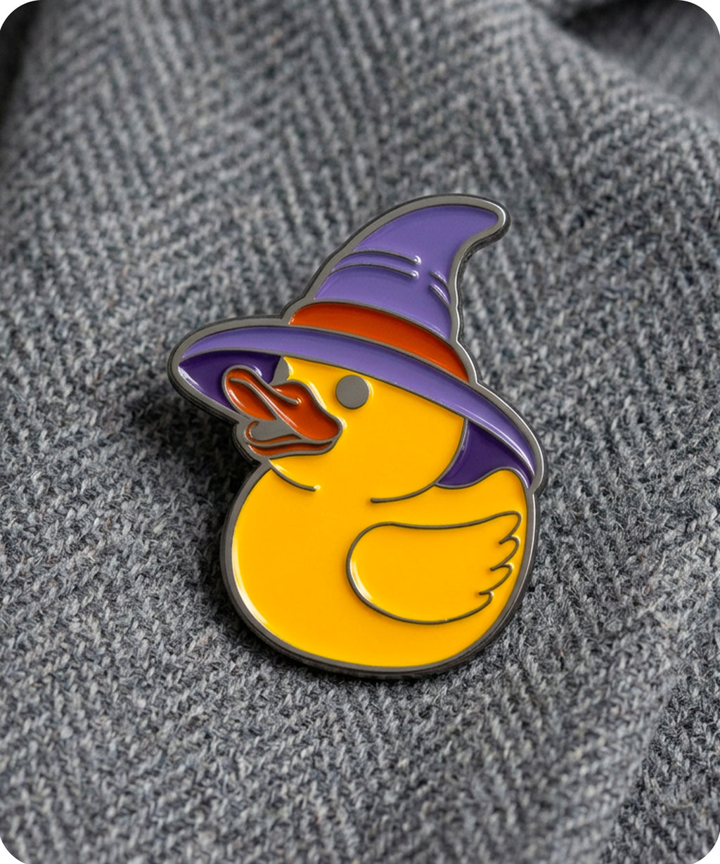 Halloween Witch Duck Enamel Lapel Pin Badge