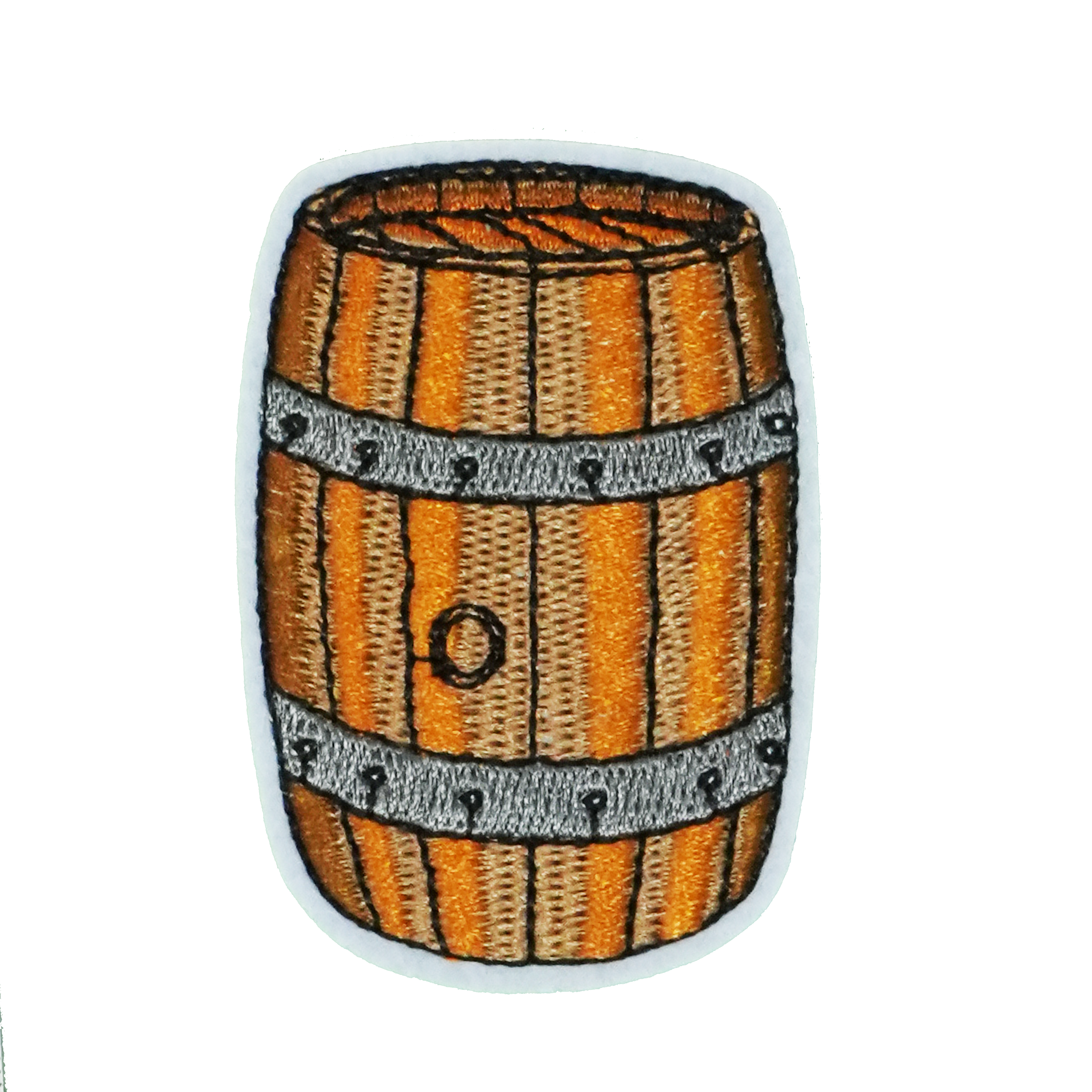 Parche termoadhesivo de pirata con bebida en barril de madera (7 x 4,5 cm) Imagen principal del producto