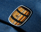 Wooden Barrel Drink Pirate Patch Iron On (7 x 4.5cm)