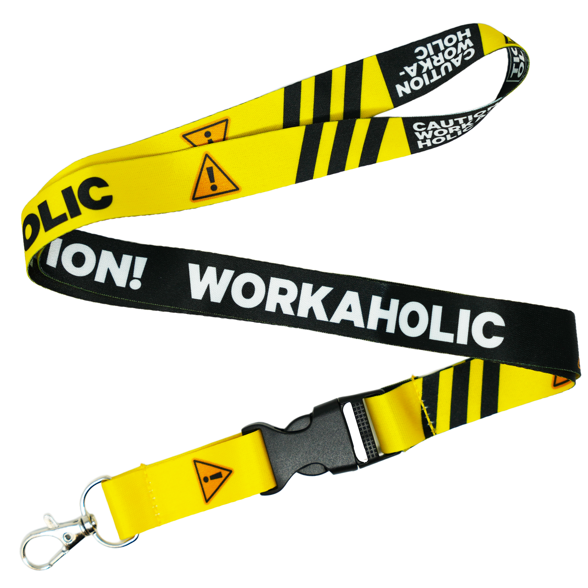 Workaholic Caution! Funny Lanyard Main image