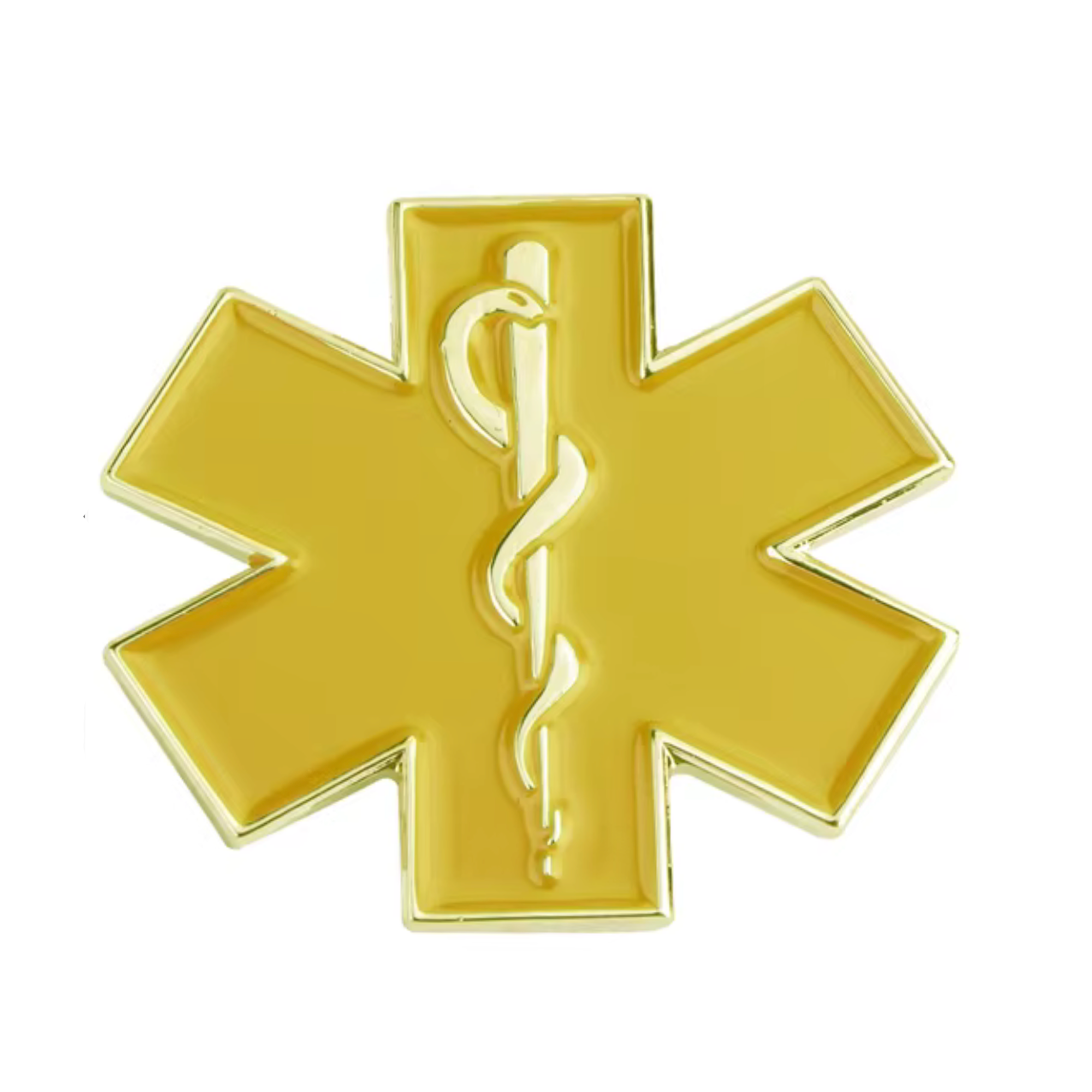 Insignia de pin con estrella de ambulancia médica amarilla Imagen principal del producto
