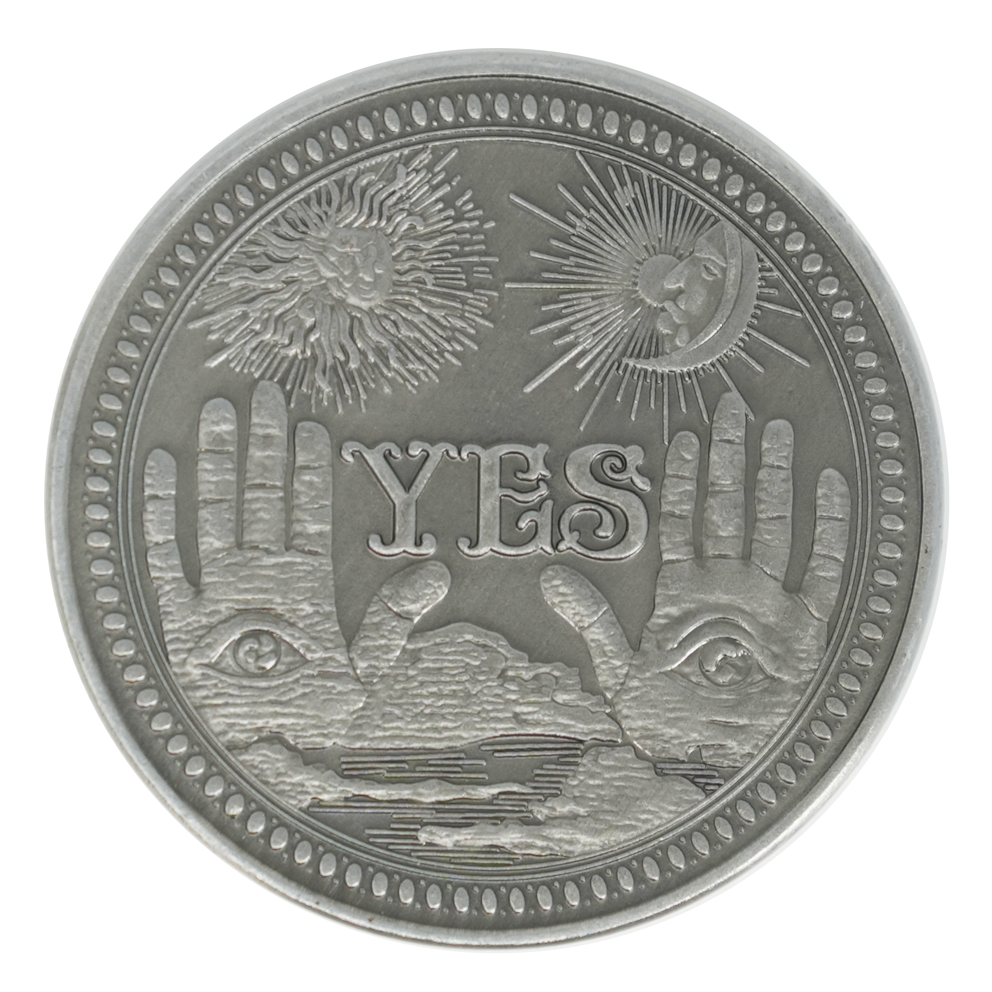 YES / NO Divination Coin – Gothic Oracle Design