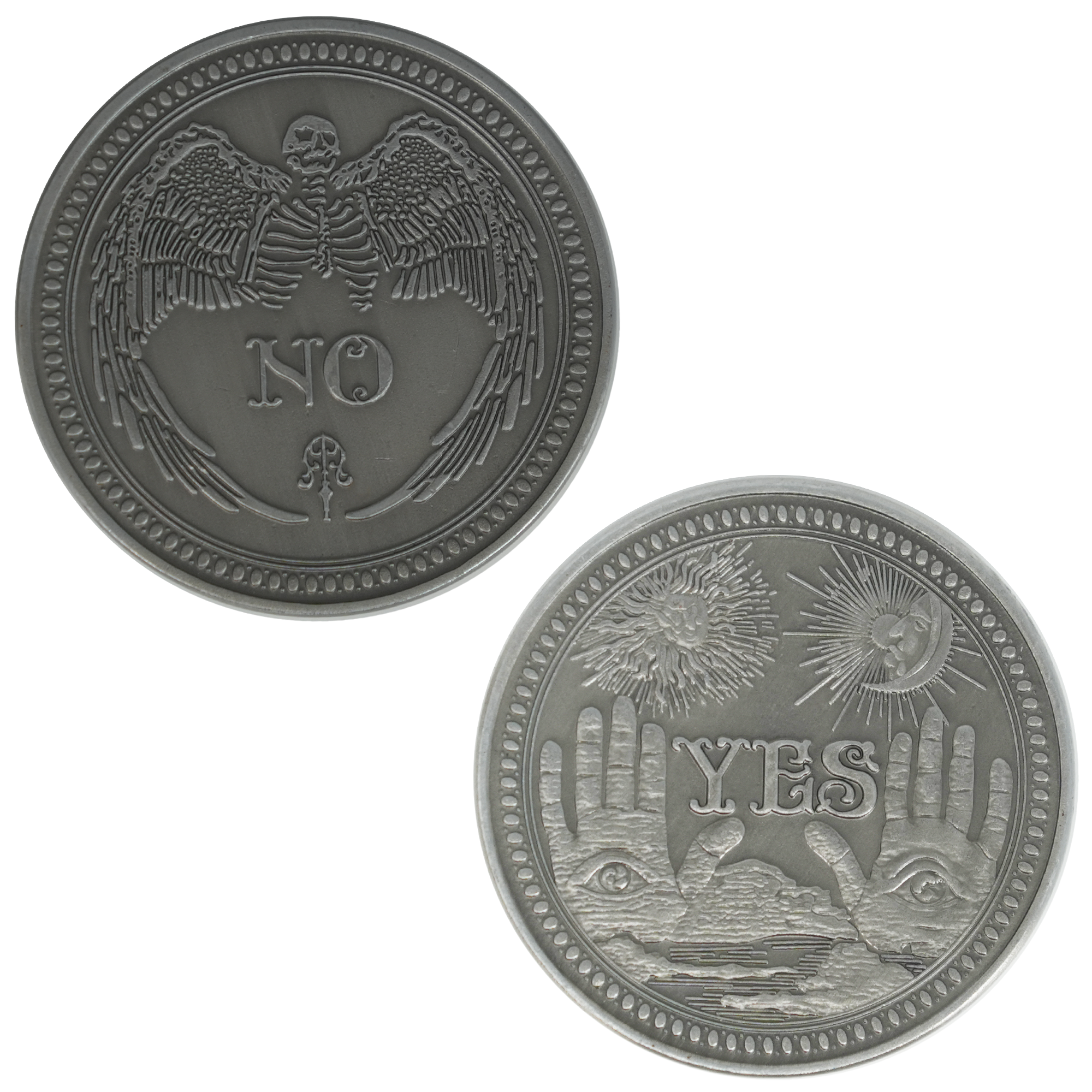 Moneda de adivinación SÍ/NO – Diseño de oráculo gótico Imagen principal del producto