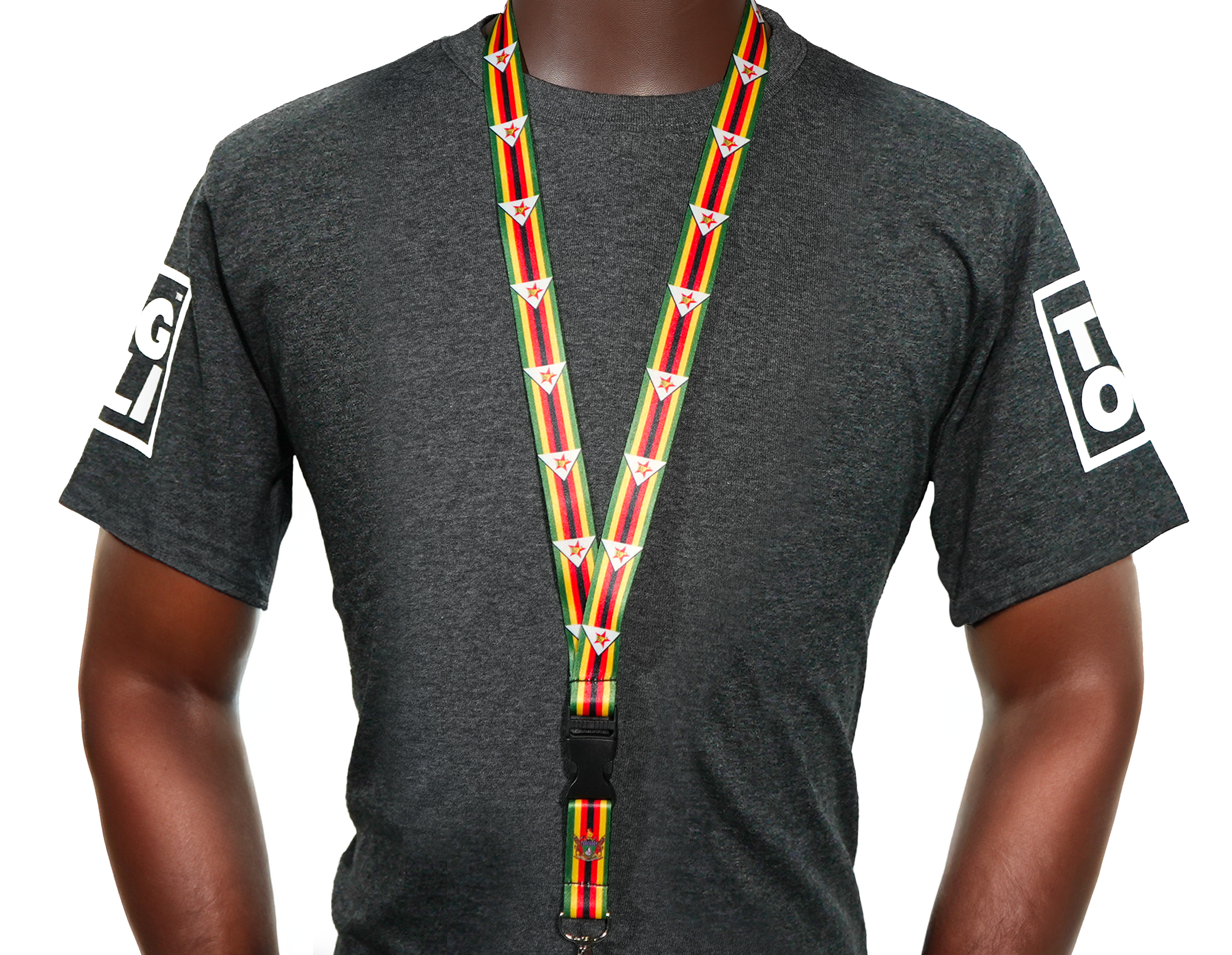 Zimbabwe Country Flag Emblem Lanyard Secondary image