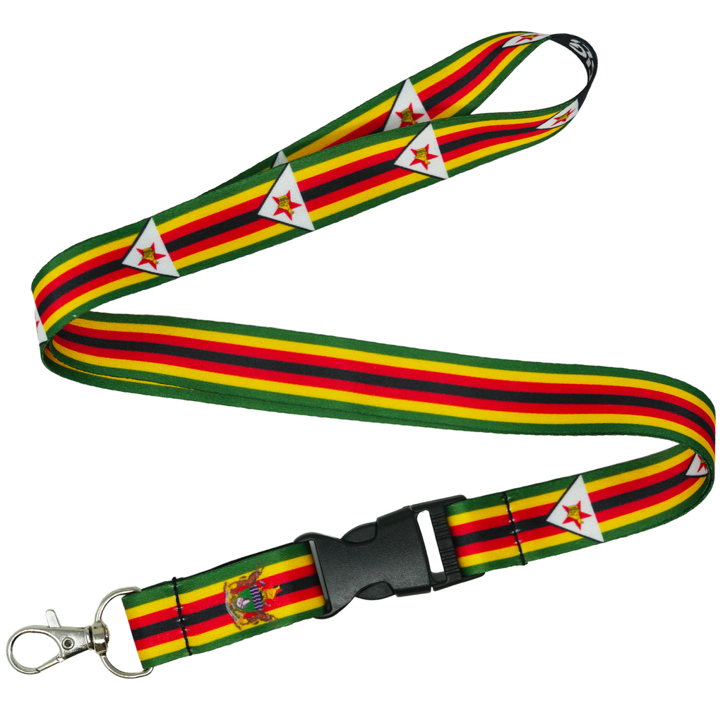 Zimbabwe Country Flag Emblem Lanyard