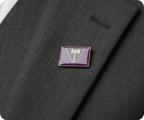 Labrys Lesbian Battle Axe Rectangle Pride Pin Badge