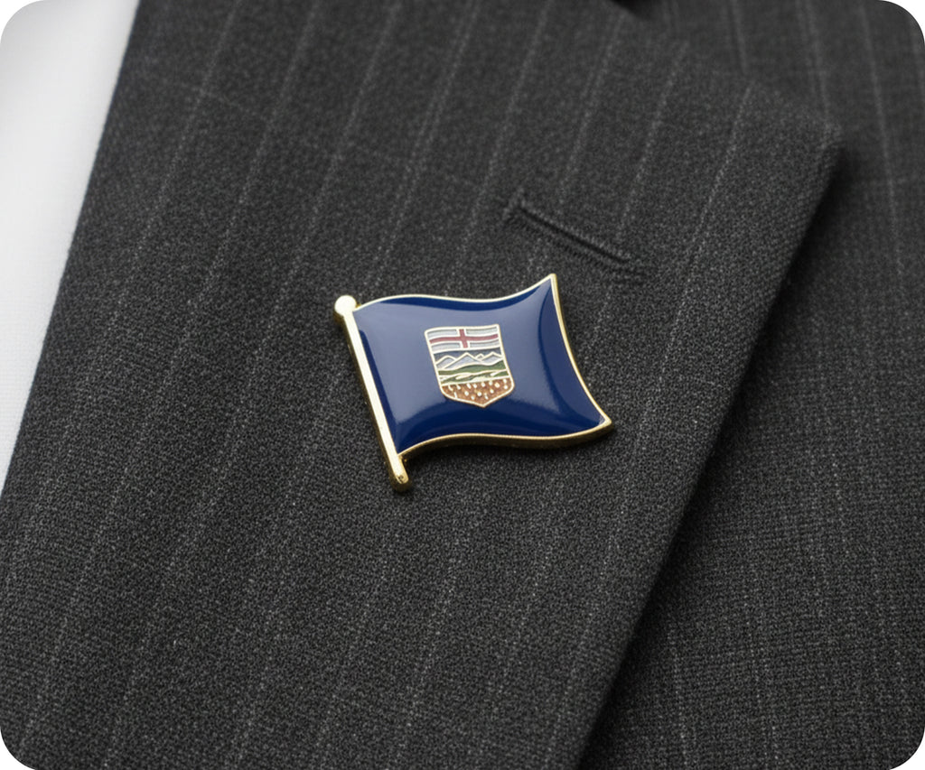Alberta Canadian Flag Pin Badge