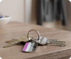 Progress Pride LGBTQI+ Flag Dog Tag Keyring | Metal Enamel