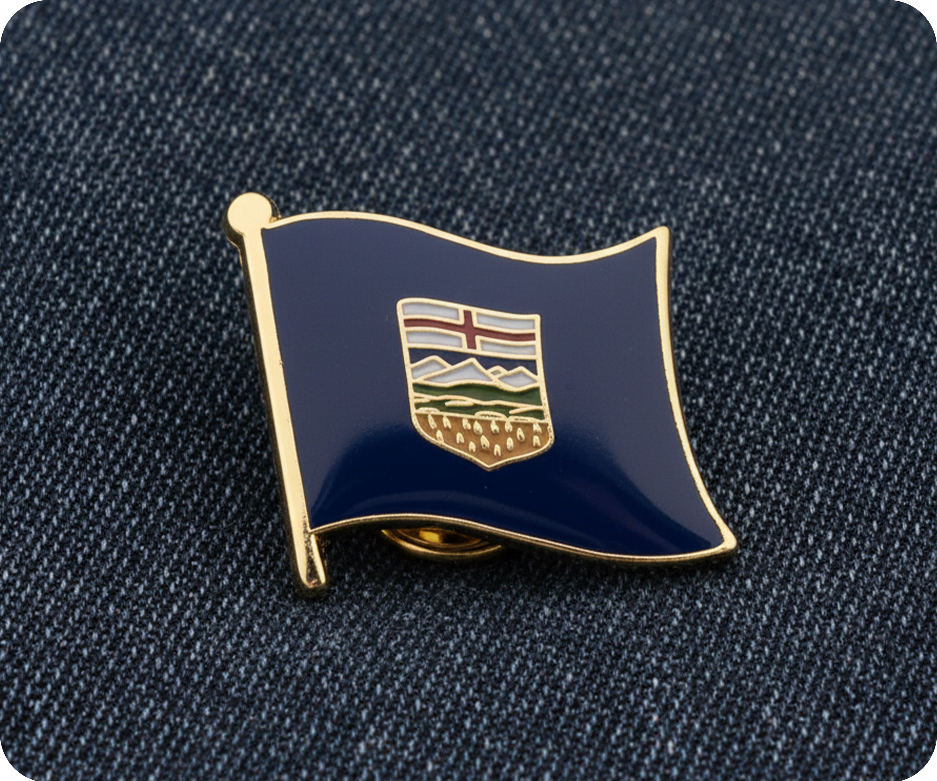 Alberta Canadian Flag Pin Badge