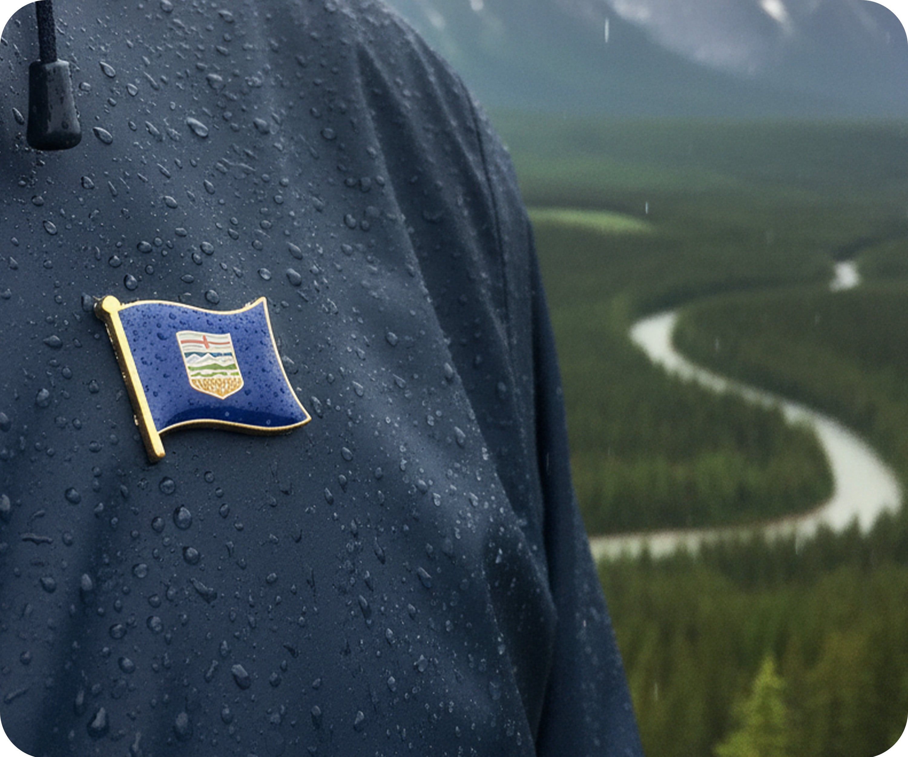Alberta Canadian Flag Pin Badge