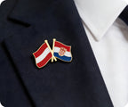 Austria & Croatia Friendship Pin Badge