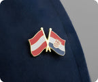 Austria & Croatia Friendship Pin Badge