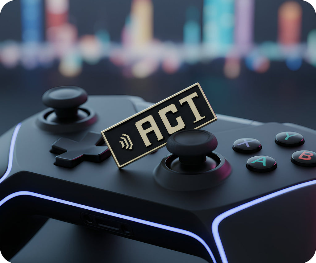 Act Gamer Mining Pin Badge