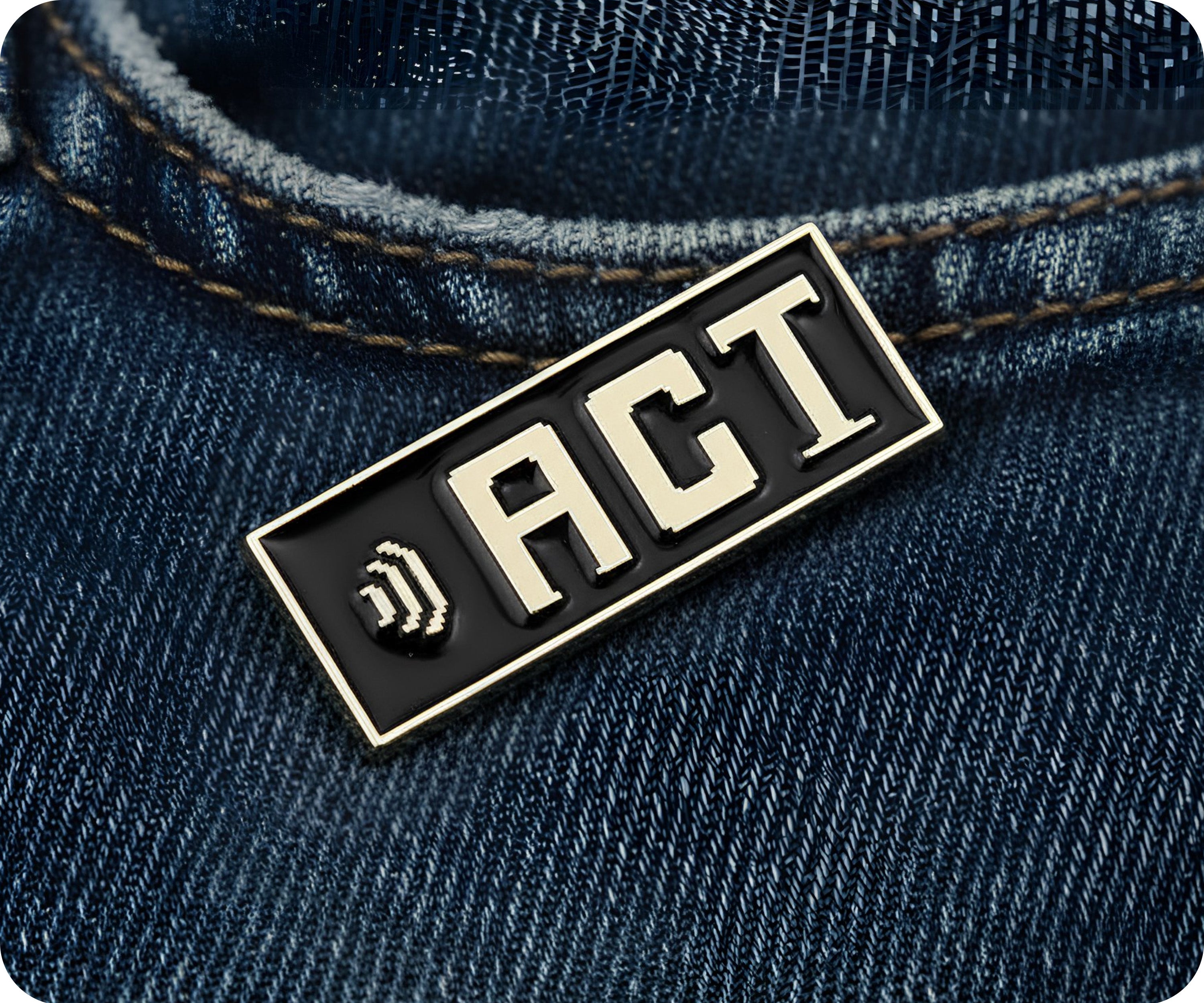 Act Gamer Mining Pin Badge