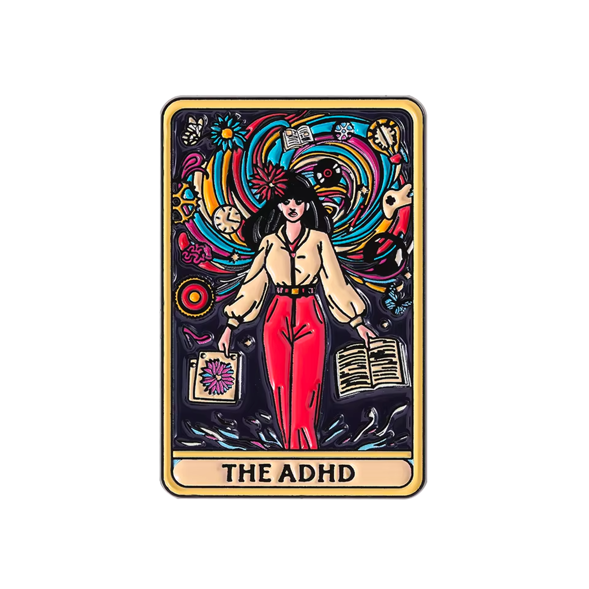 Insignia de Pin de la Fortuna del Tarot TDAH Imagen principal del producto