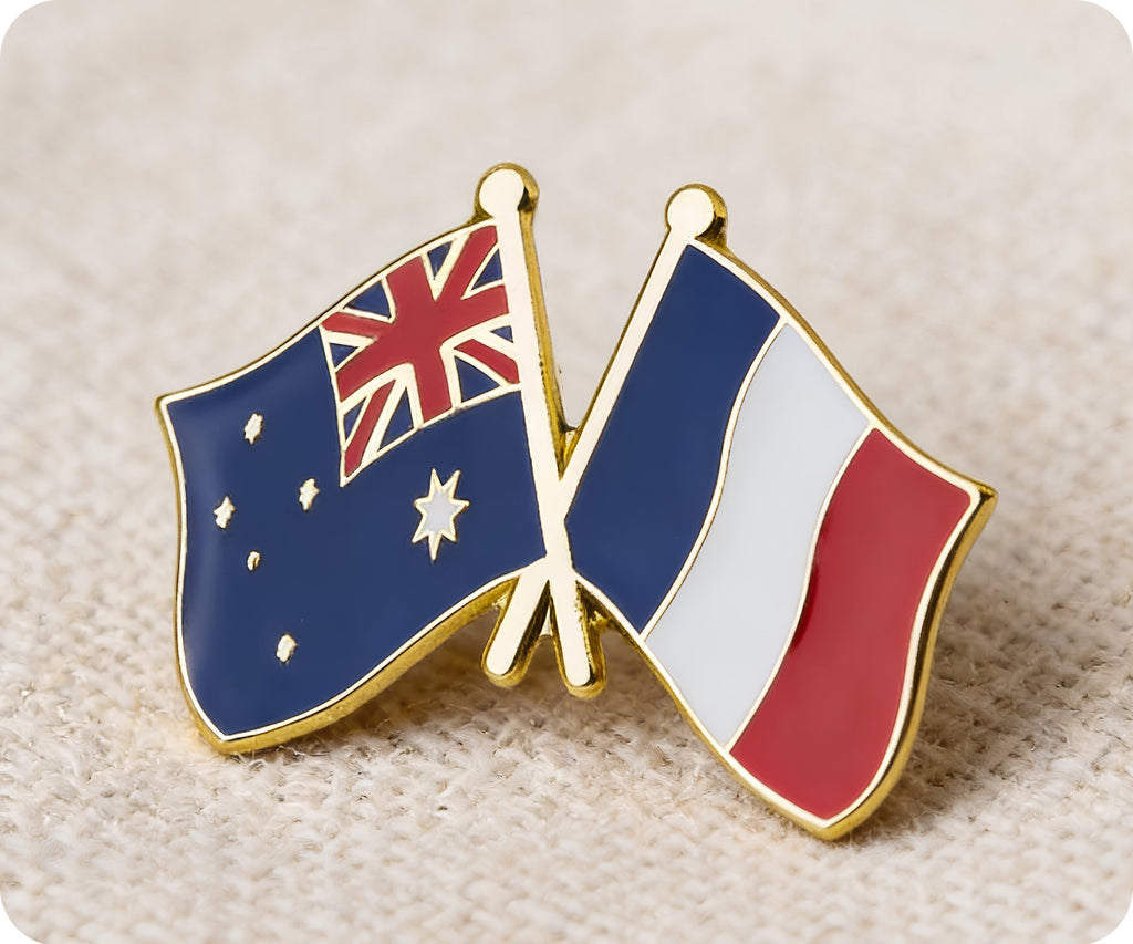 Australia & France Friendship Pin Badge