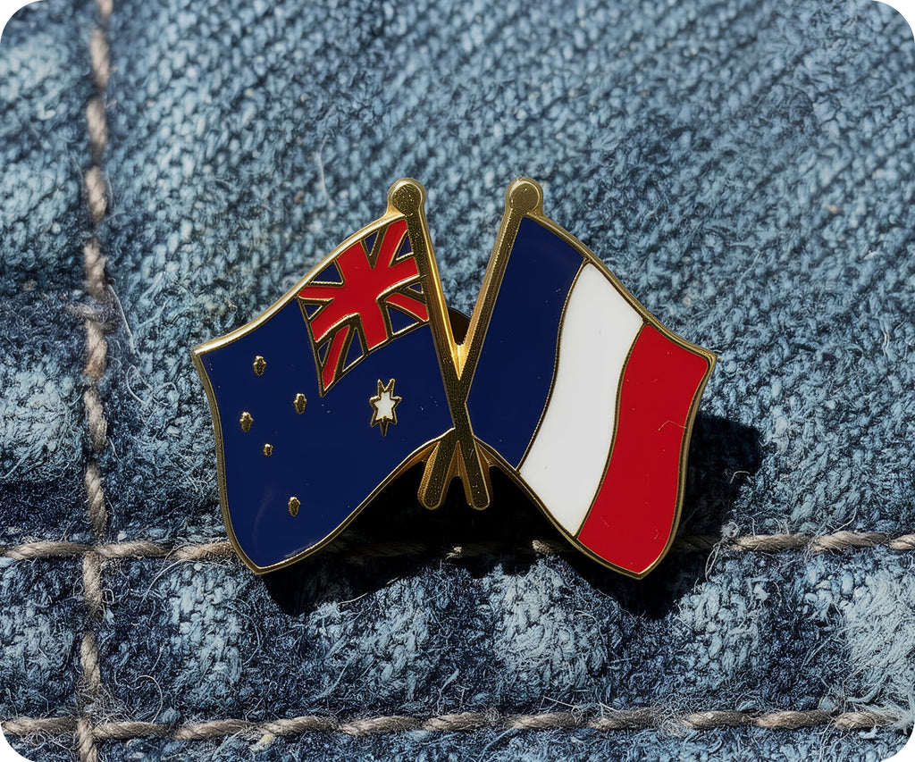 Australia & France Friendship Pin Badge
