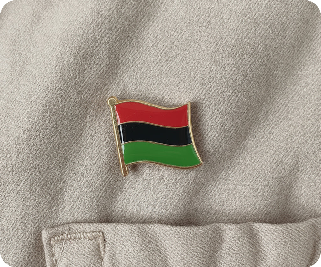 Pan-African Afro American Pin Badge
