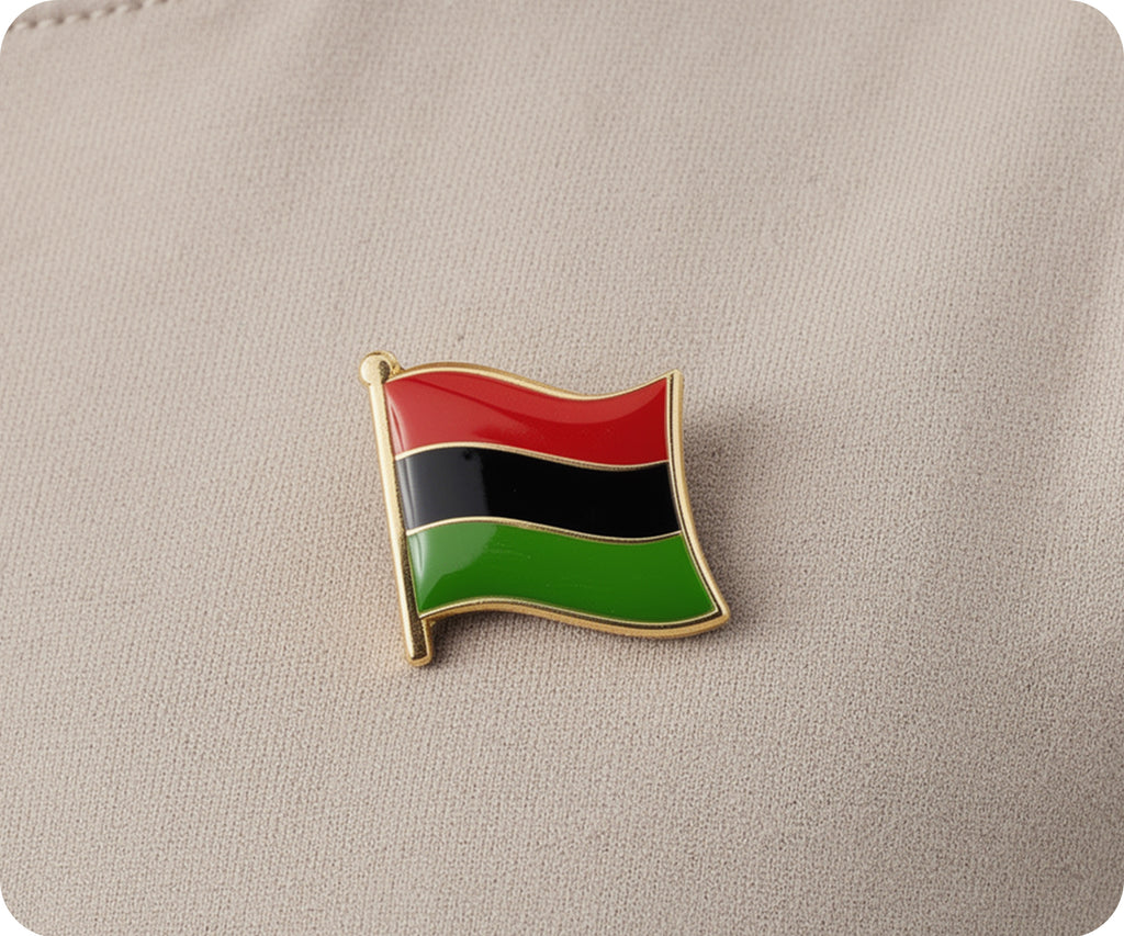 Pan-African Afro American Pin Badge