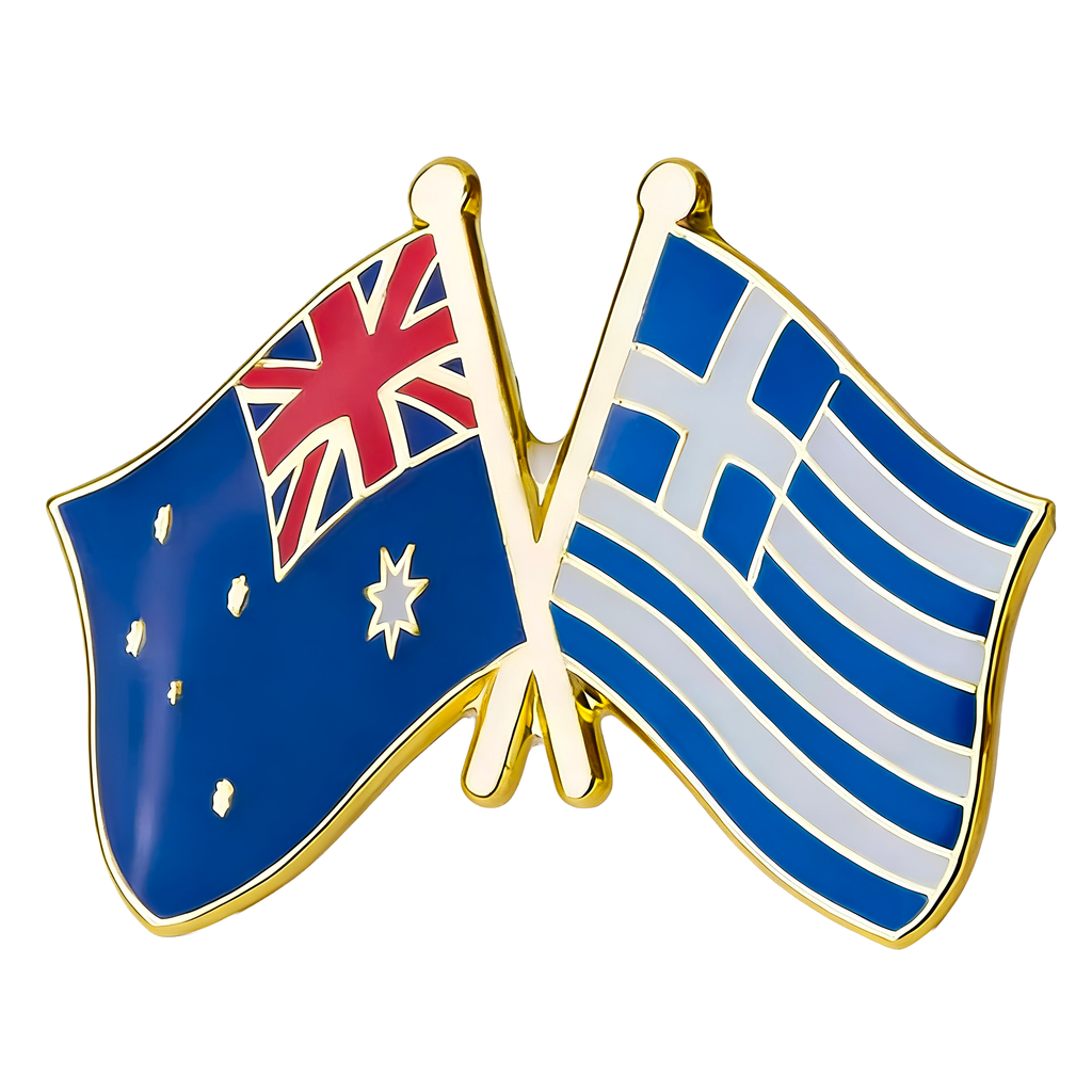 Australia & Greece Friendship Pin Badge