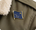 Alaska U.S.A. State Flag Pin Badge