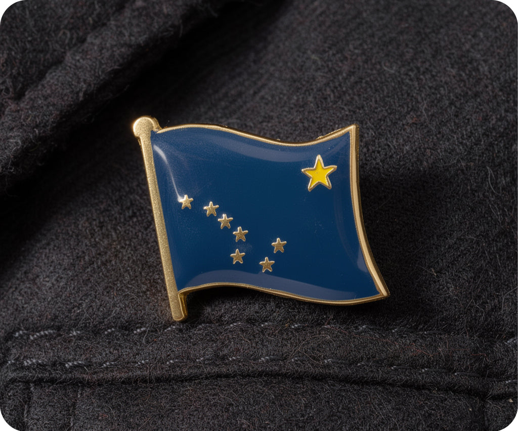 Alaska U.S.A. State Flag Pin Badge