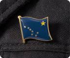 Alaska U.S.A. State Flag Pin Badge