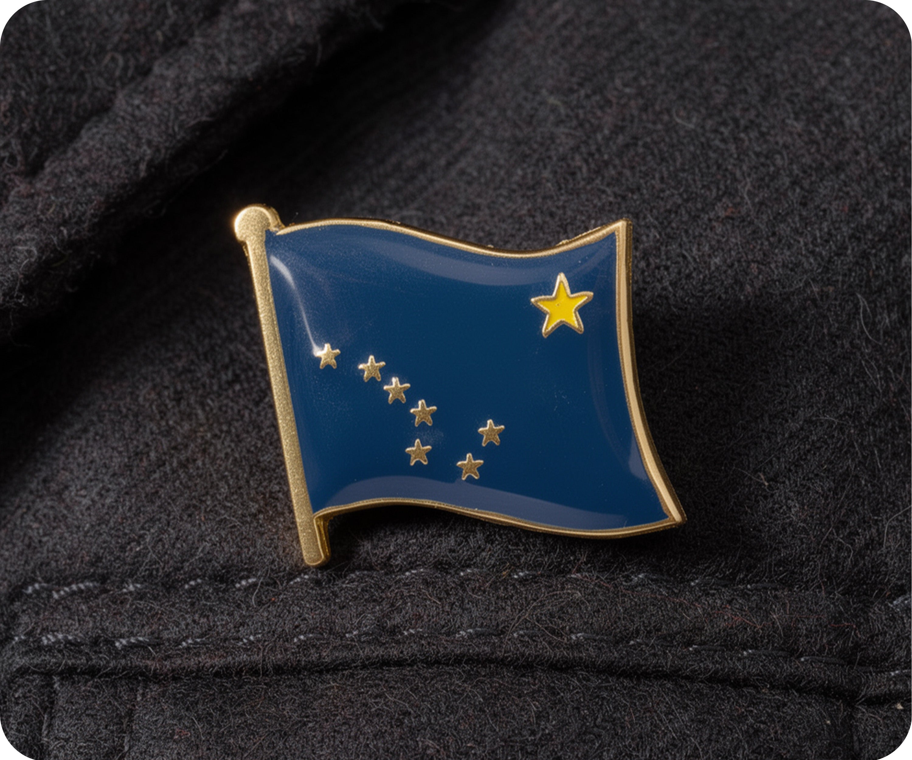 Alaska U.S.A. State Flag Pin Badge