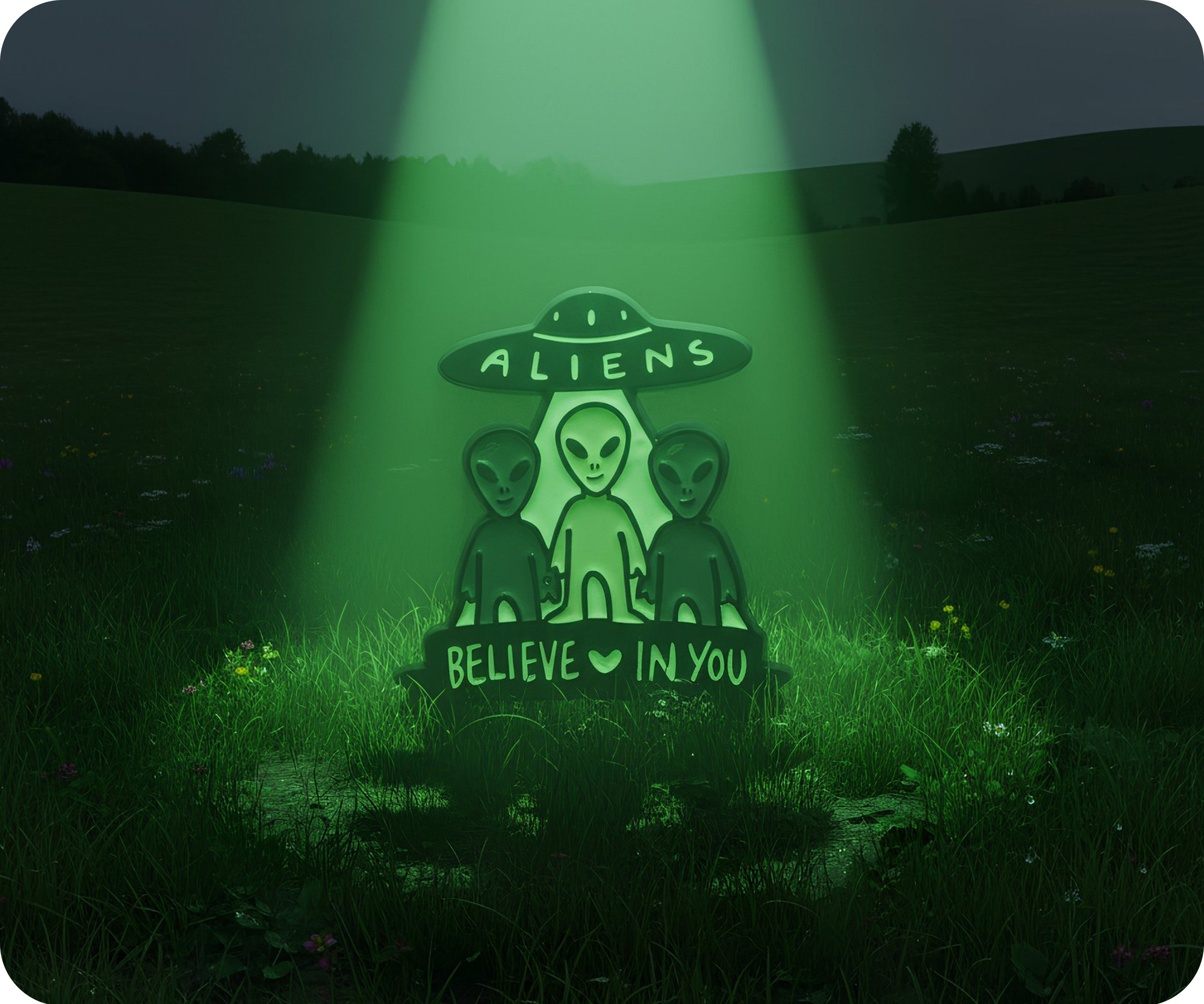 Aliens Believe In You Pin Badge