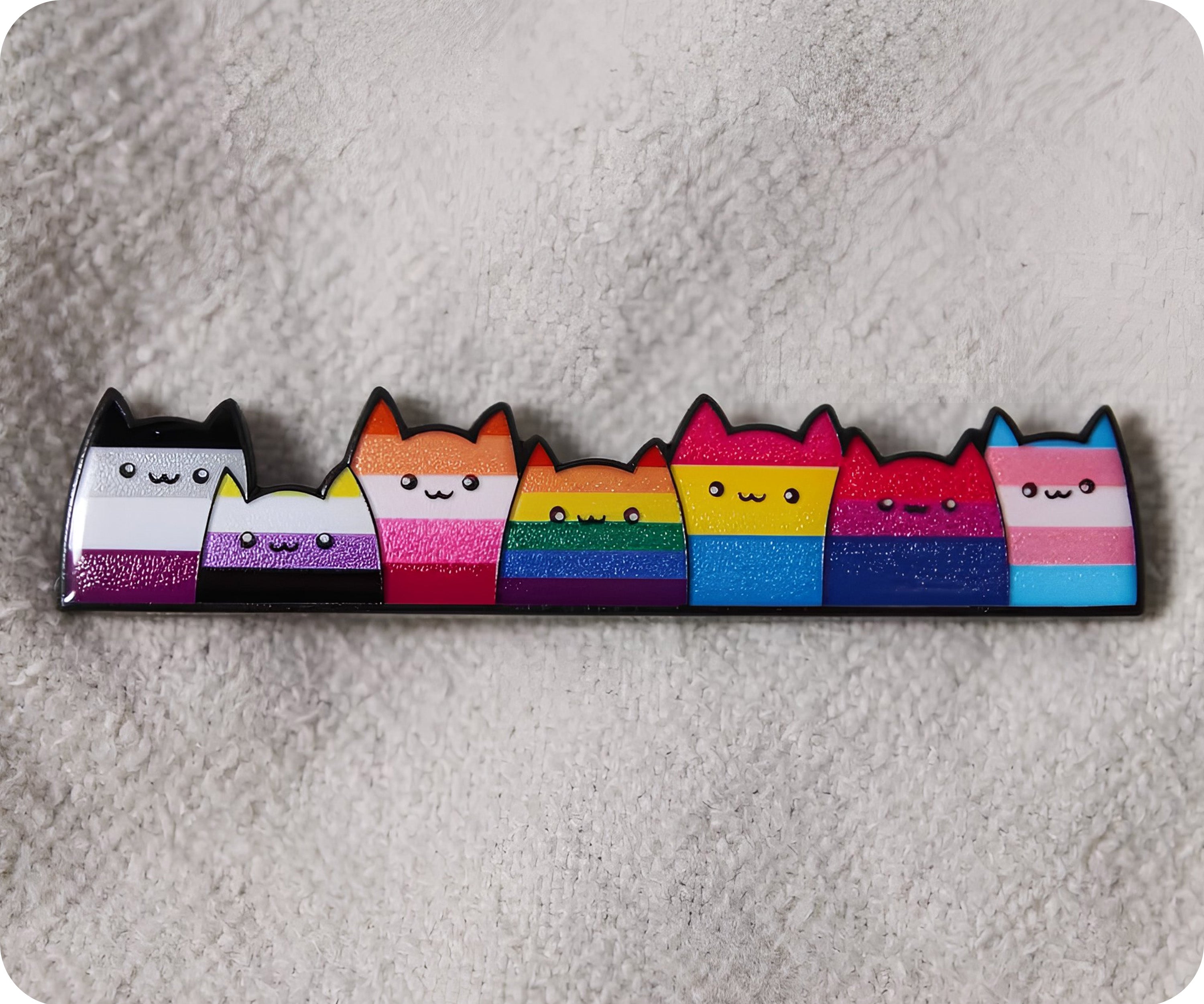 Insignia de alfiler All The Pride Flags Cats LGBTQ+ Rainbow