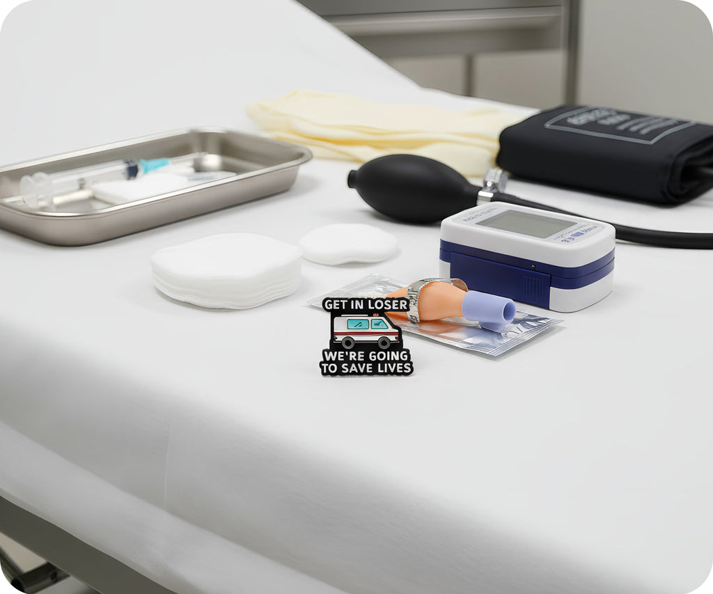 Sube perdedor, vamos a salvar vidas, insignia de pin médico de ambulancia