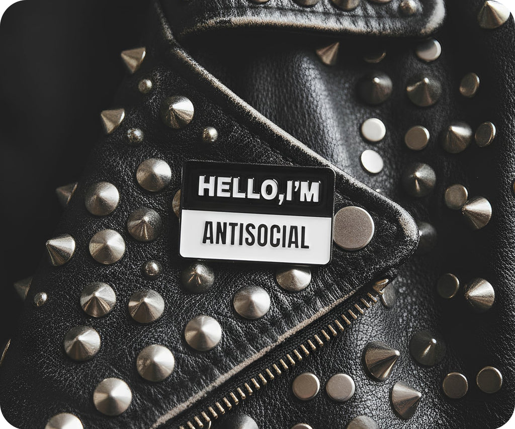 Hello I'm Antisocial Pin Badge
