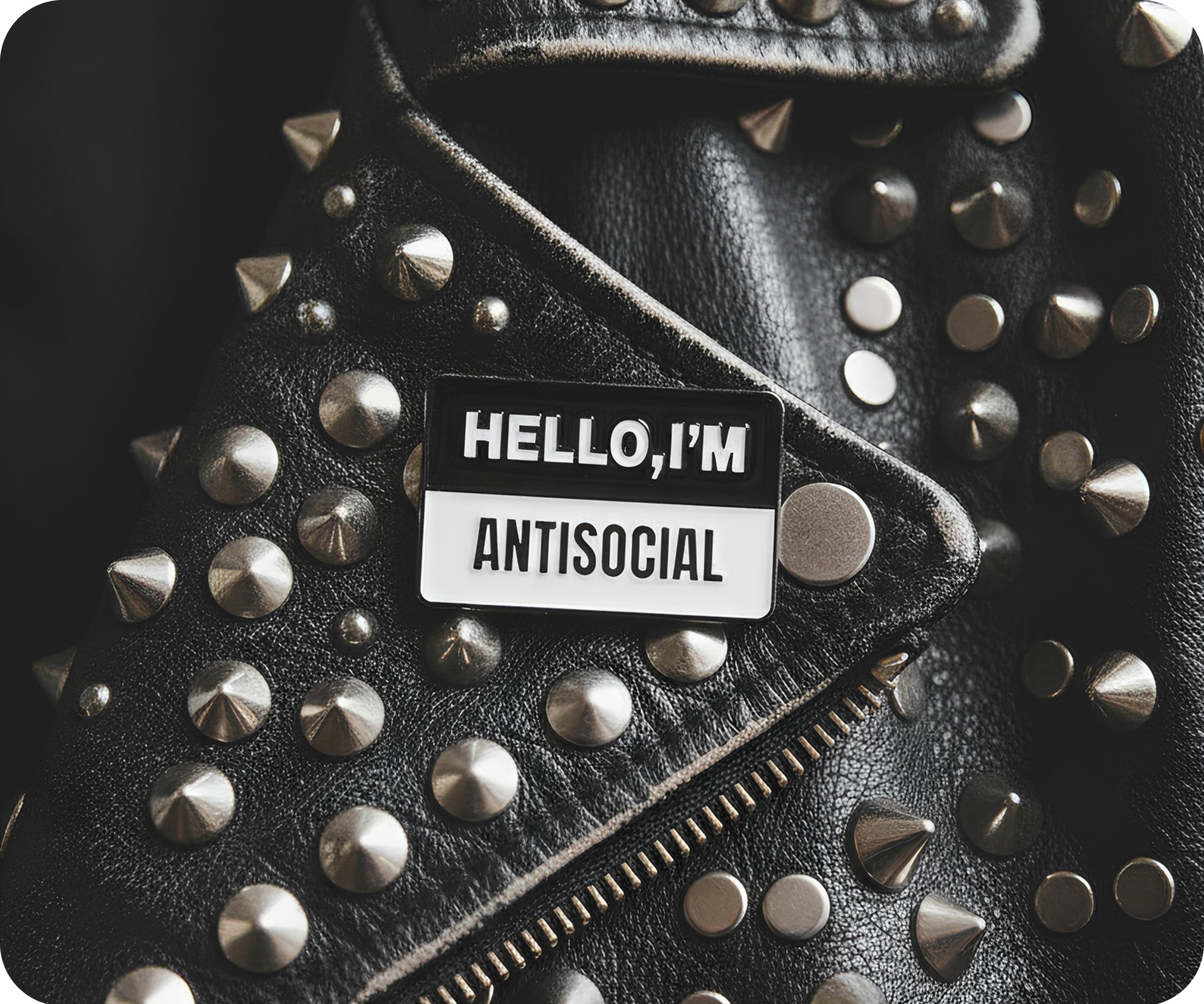 Hello I'm Antisocial Pin Badge