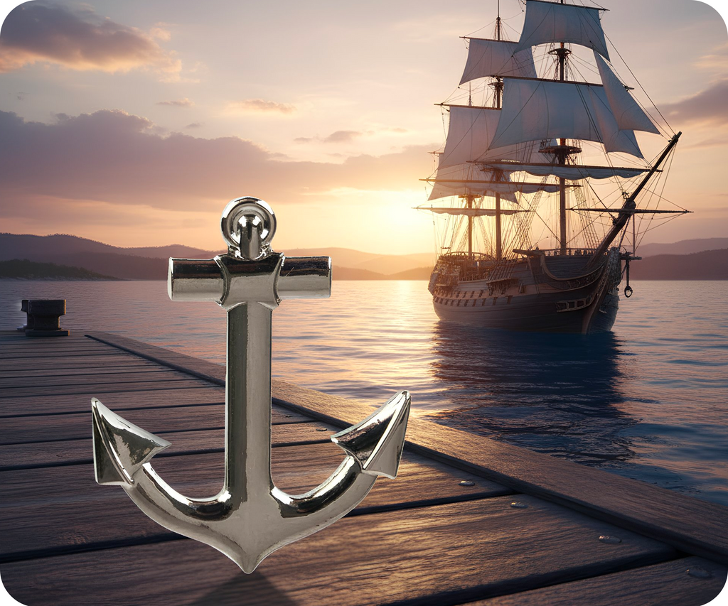 Anchor Sailing Pin Badge