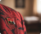 Angola Flag Pin Badge