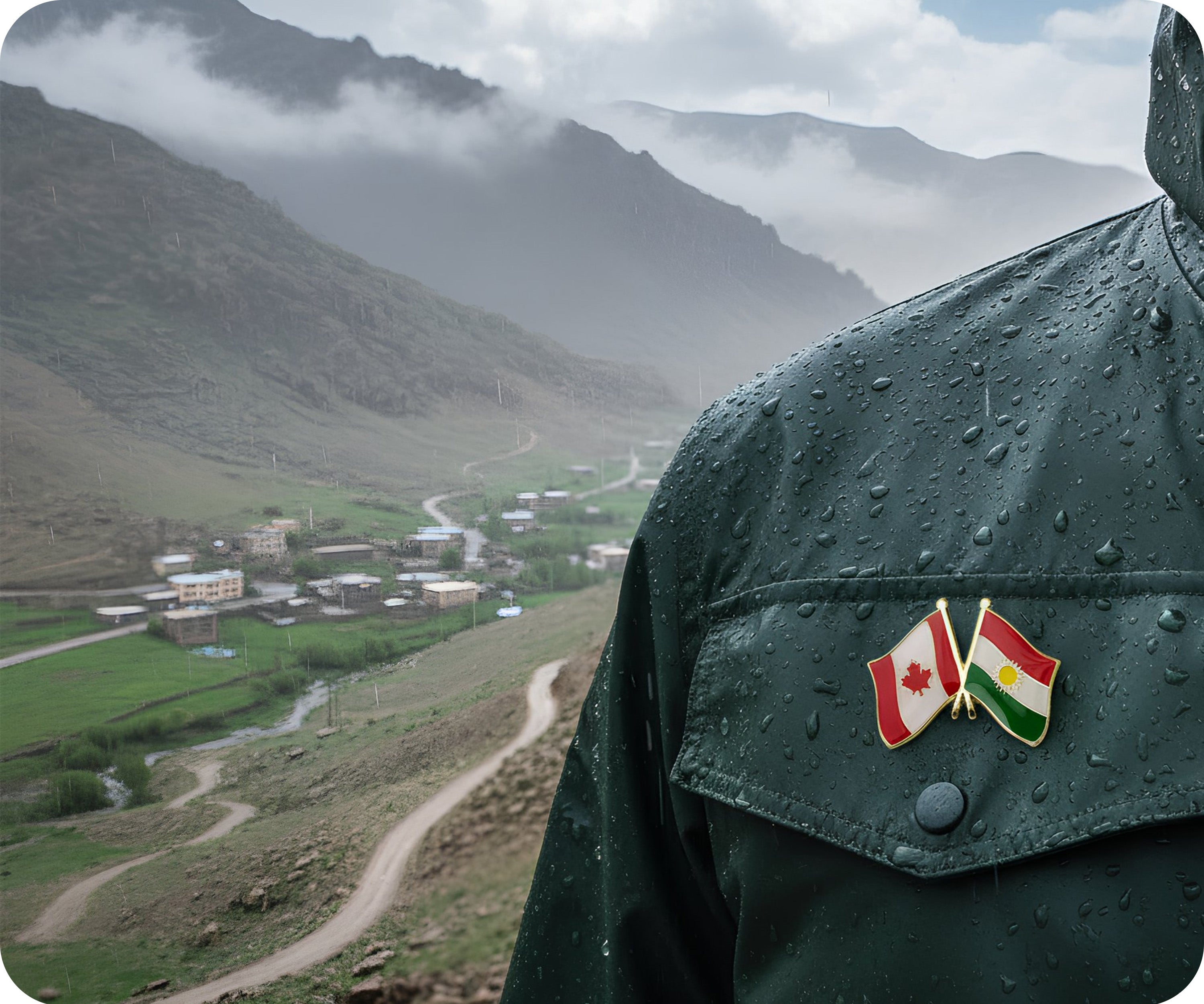 Canada & Kurdistan Friendship Pin Badge