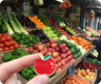 Red Apple Fruit Pin Badge