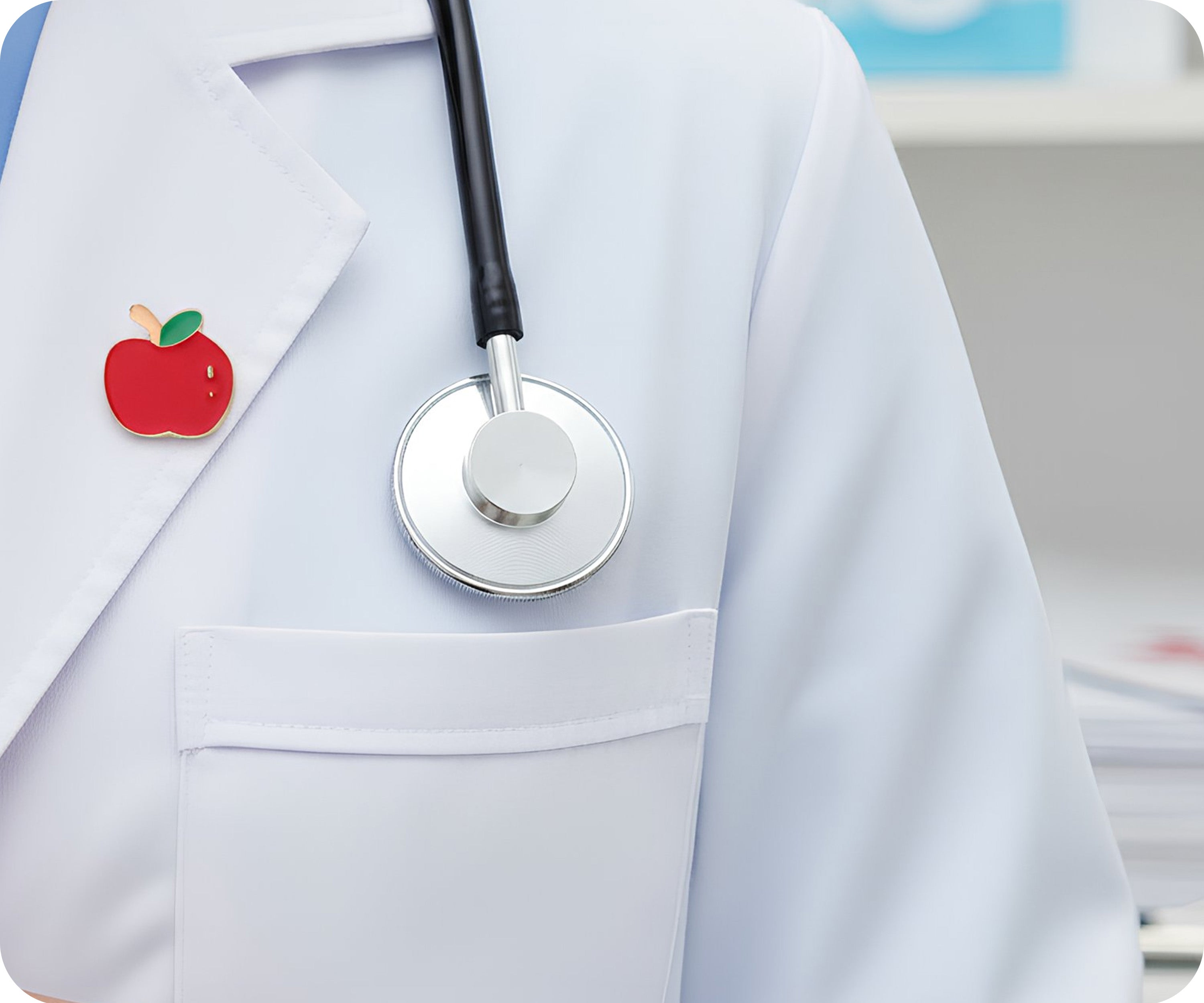 Red Apple Fruit Pin Badge