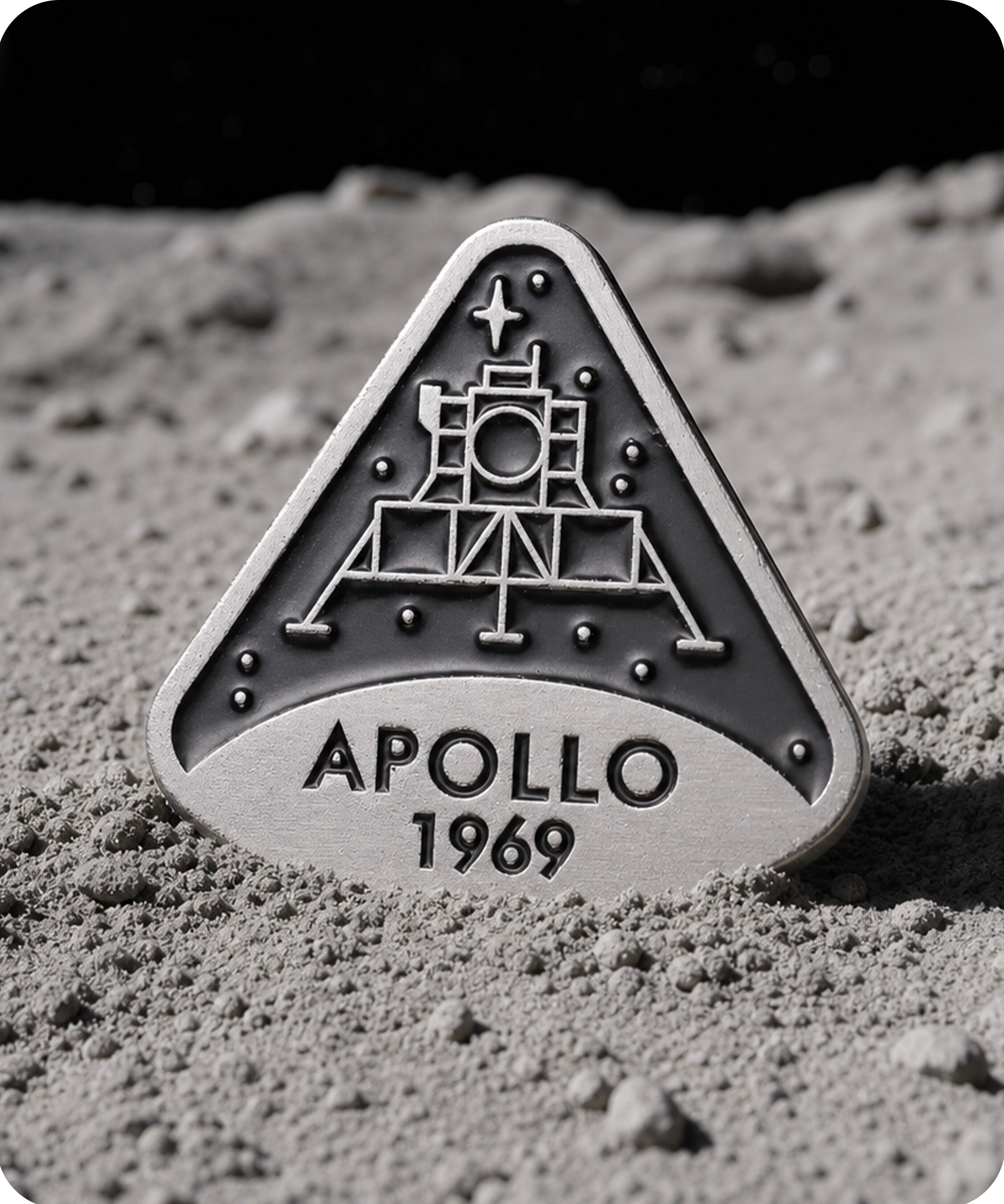 Apollo 1969 Moon Landing Enamel Lapel Pin Badge Imagen secundaria del producto