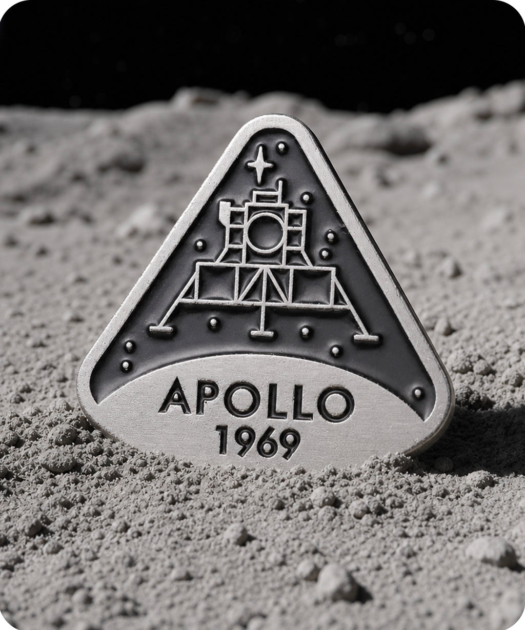 Apollo 1969 Moon Landing Enamel Lapel Pin Badge