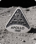 Apollo 1969 Moon Landing Enamel Lapel Pin Badge