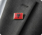 Albania Rectangle Flag Pin Badge