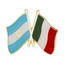 Argentina & Italy Friendship Pin Badge
