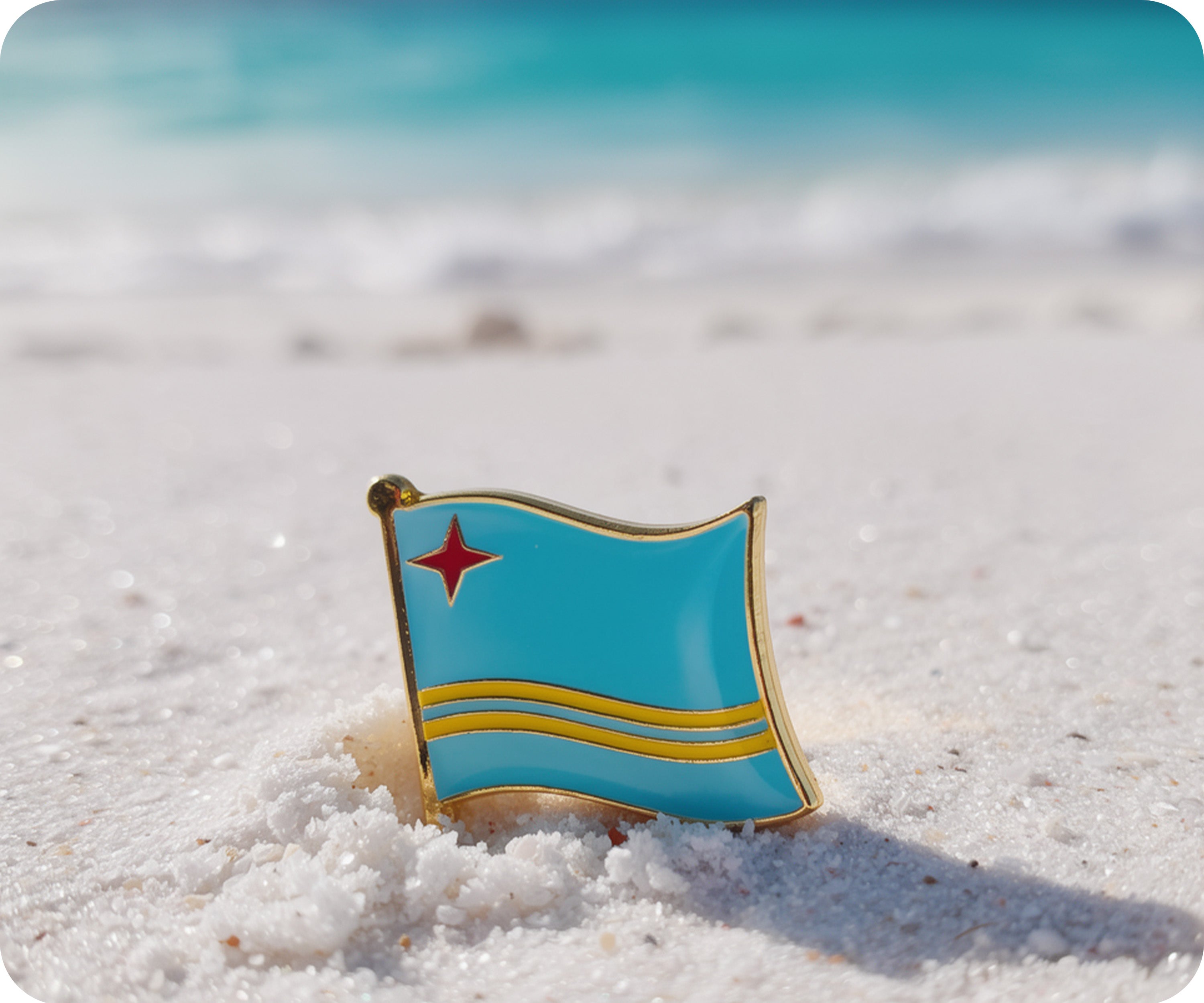 Aruba Flag Pin Badge