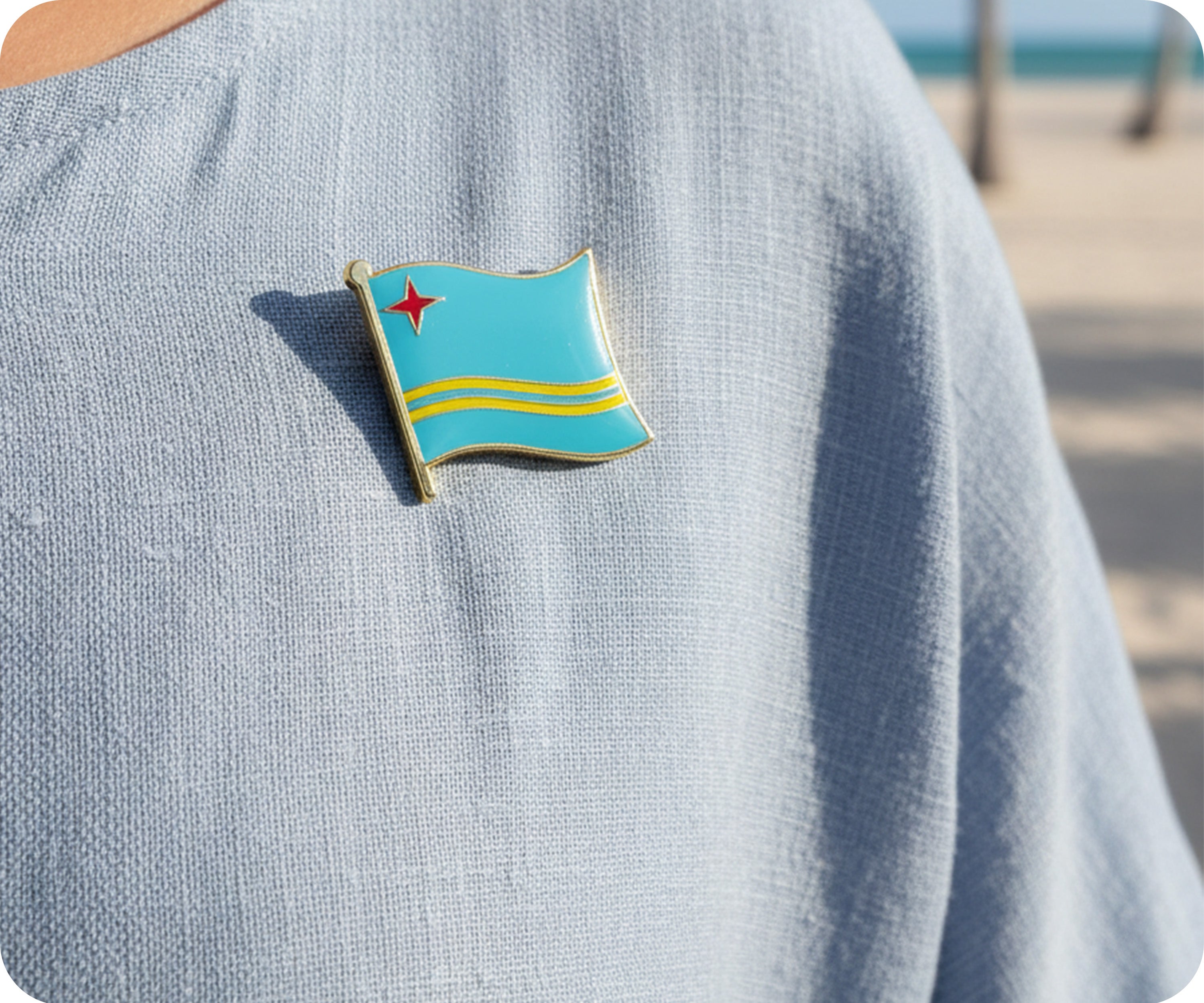 Aruba Flag Pin Badge
