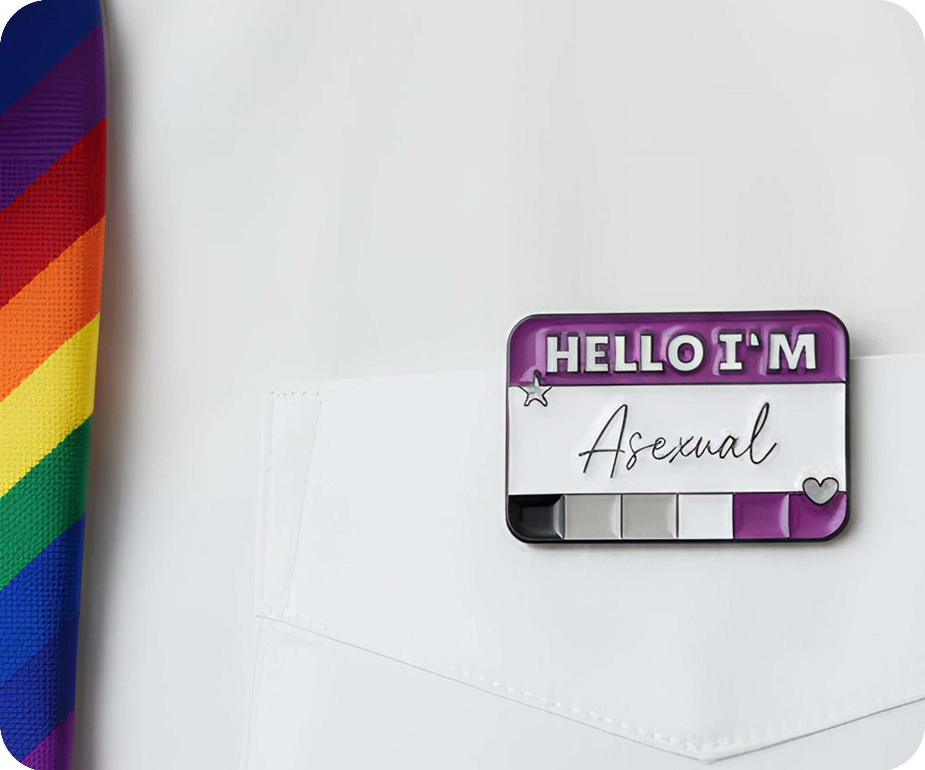 Hola, soy una insignia de as de Asexual Imagen secundaria del producto