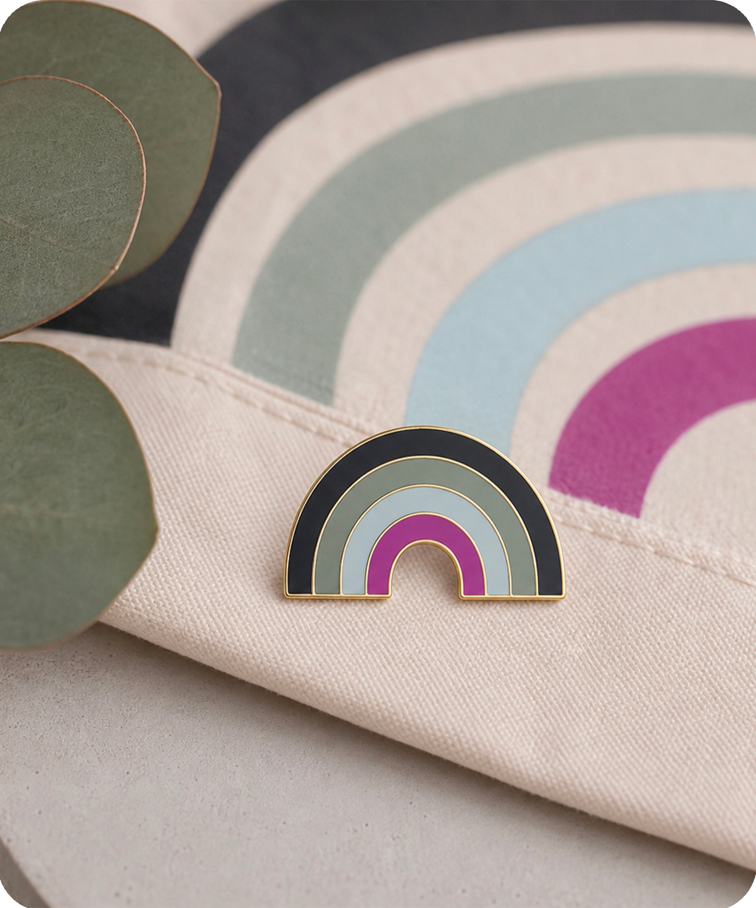 Asexual Pride Rainbow Enamel Lapel Pin Badge