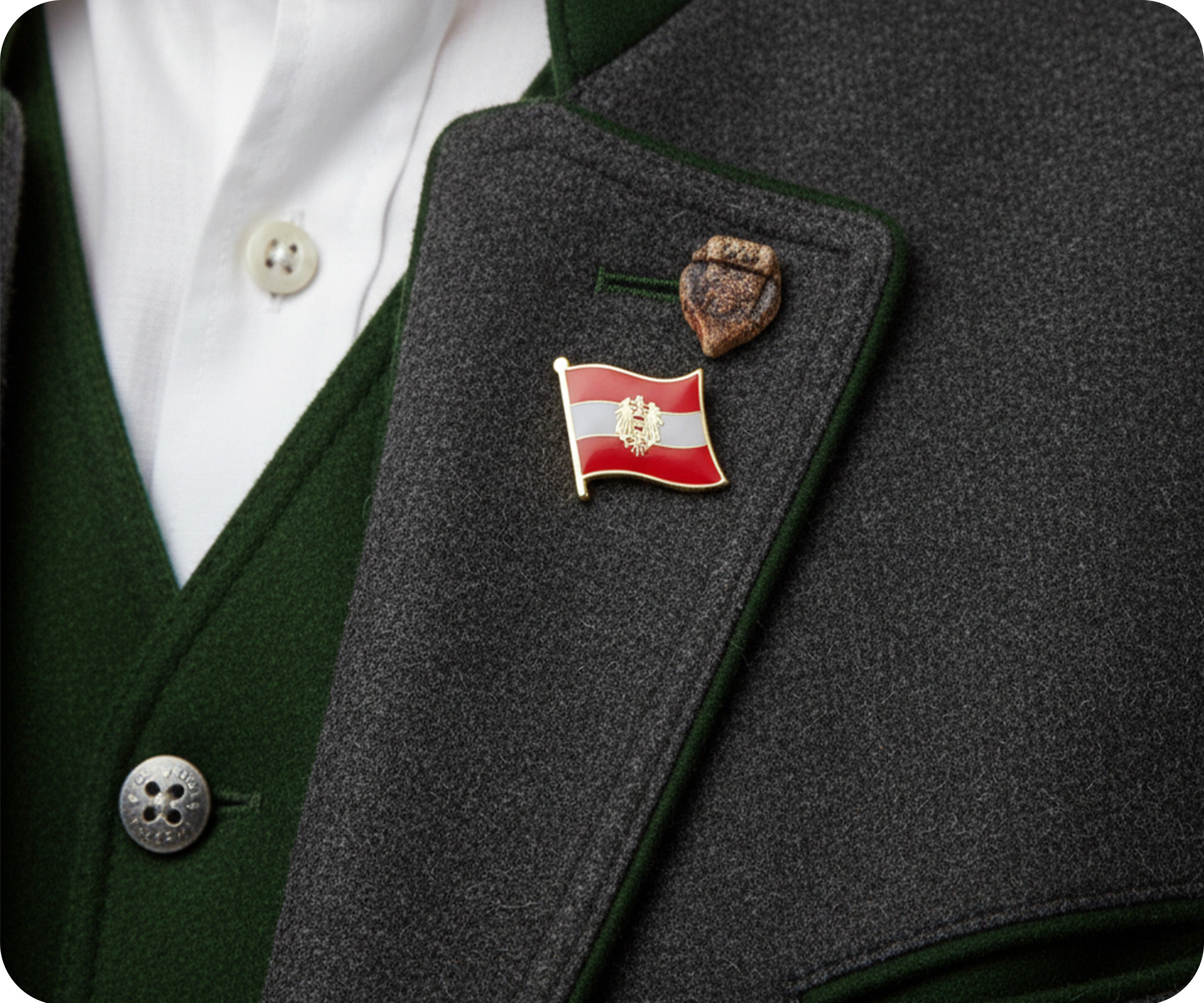 Austria Coat Of Arms Flag Pin Badge