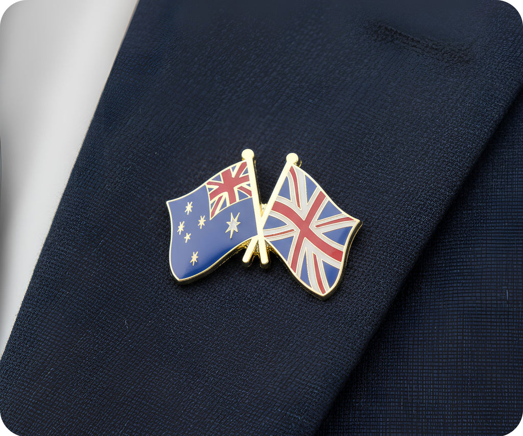 Australia & United Kingdom Friendship Pin Badge